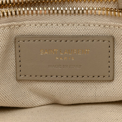 Saint Laurent SAINT LAURENT Linen Calfskin Small Rive Gauche Tote Beige Sea Salt 6 of 16