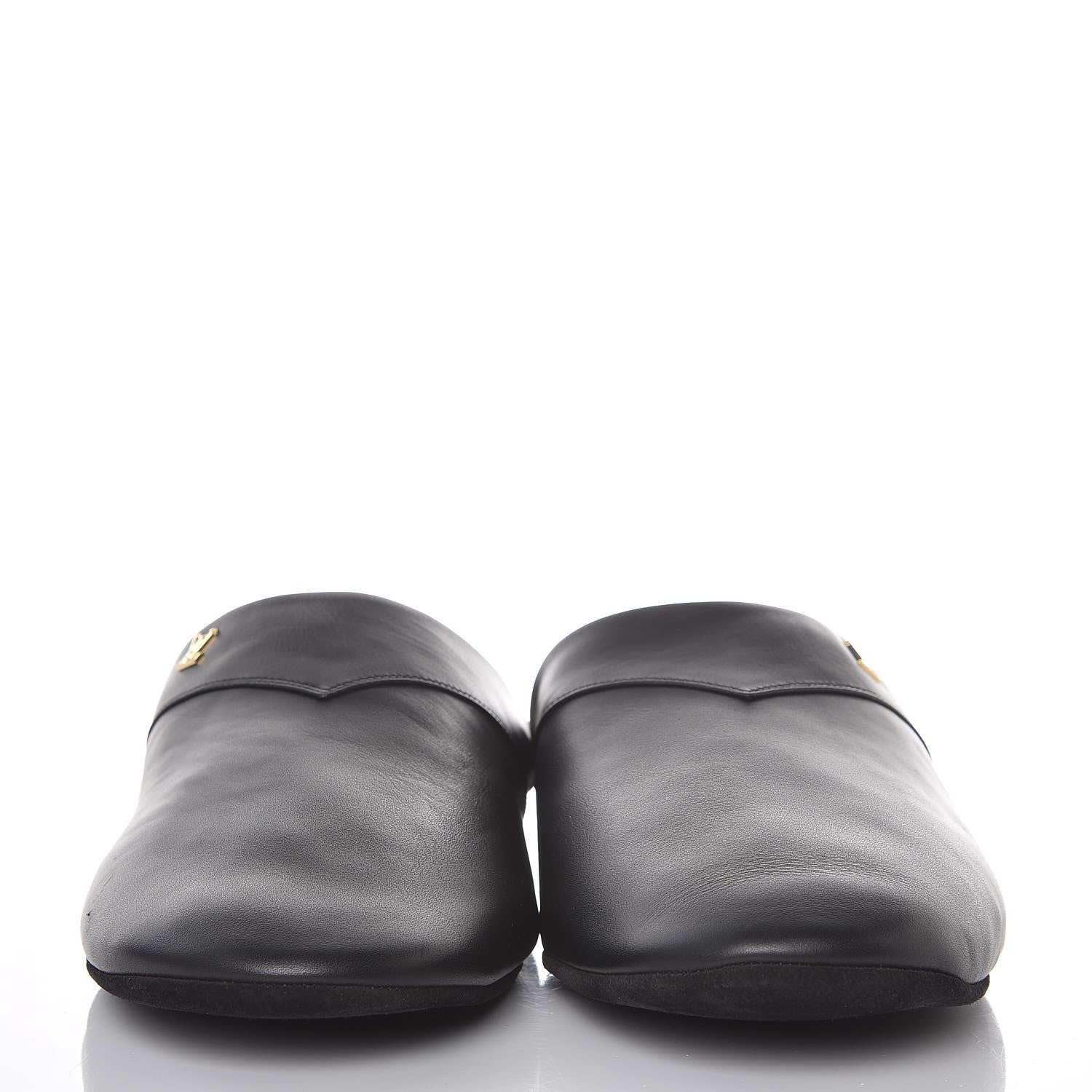 Louis Vuitton X SUPREME Lambskin Mens Hugh Slippers 7 Black 2 of 8