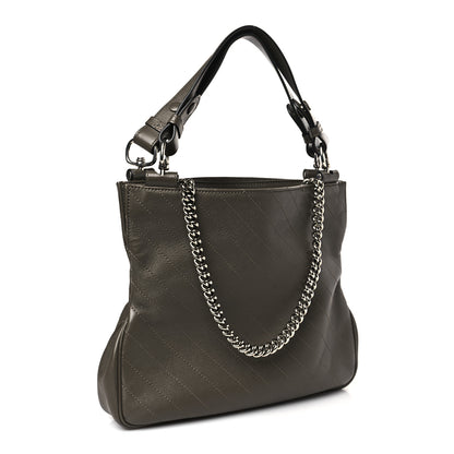 Gucci Sakai Be Green Calfskin Diagonal Stitched Small Blondie Tote Craclet Brown 3 of 9