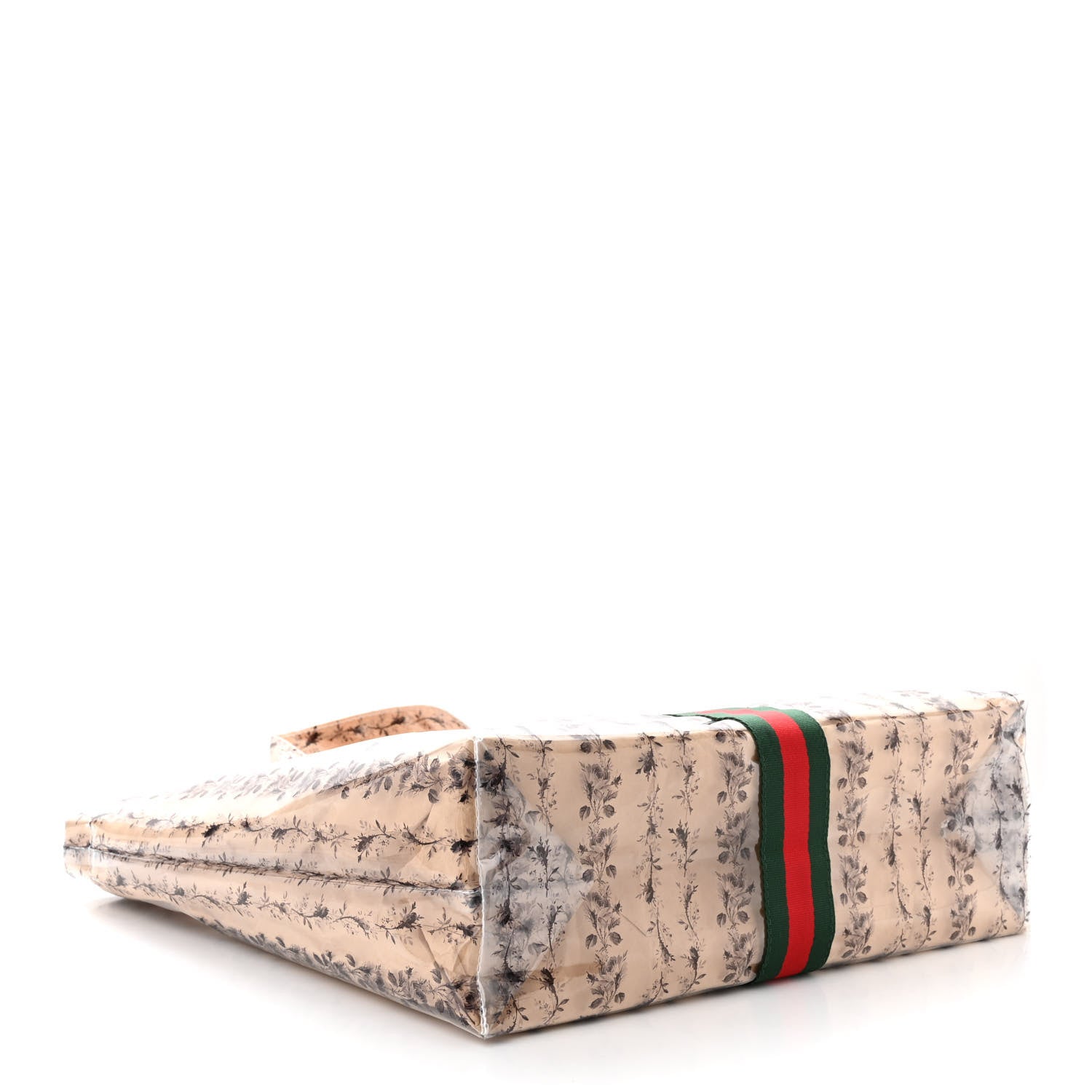 Gucci X COME DE GARCONS Plastic Web Floral Paper Shopper Tote 4 of 9
