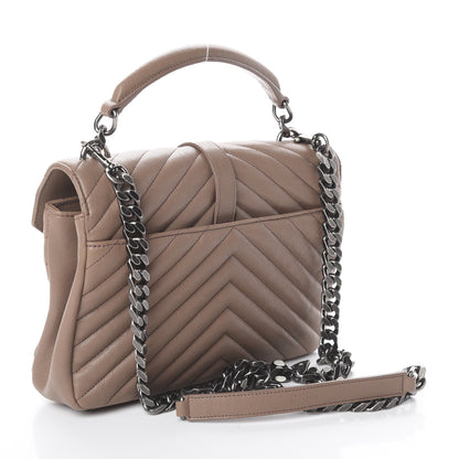 Saint Laurent Sheepskin Matelasse Chevron Monogram Medium College Bag Fard 2 of 8
