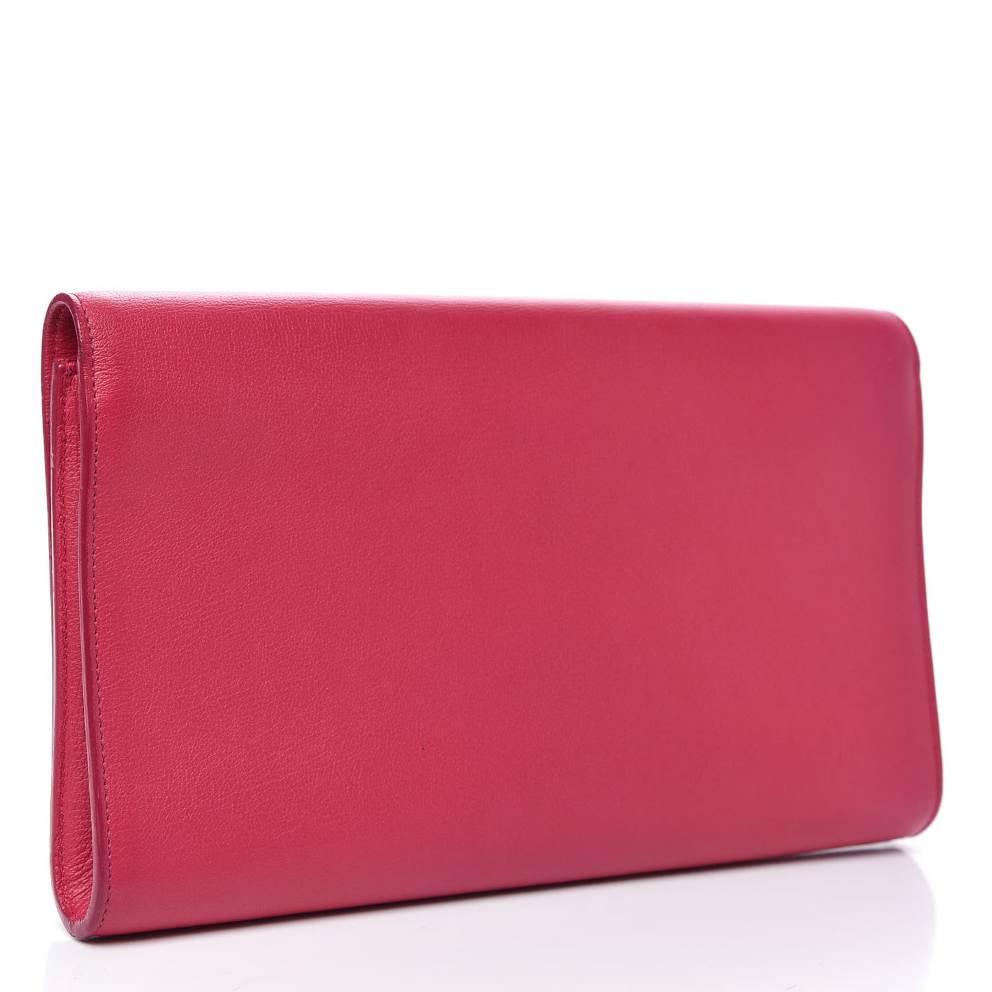 Calfskin Monogram Large Belle De Jour Clutch Lipstick Fuchsia