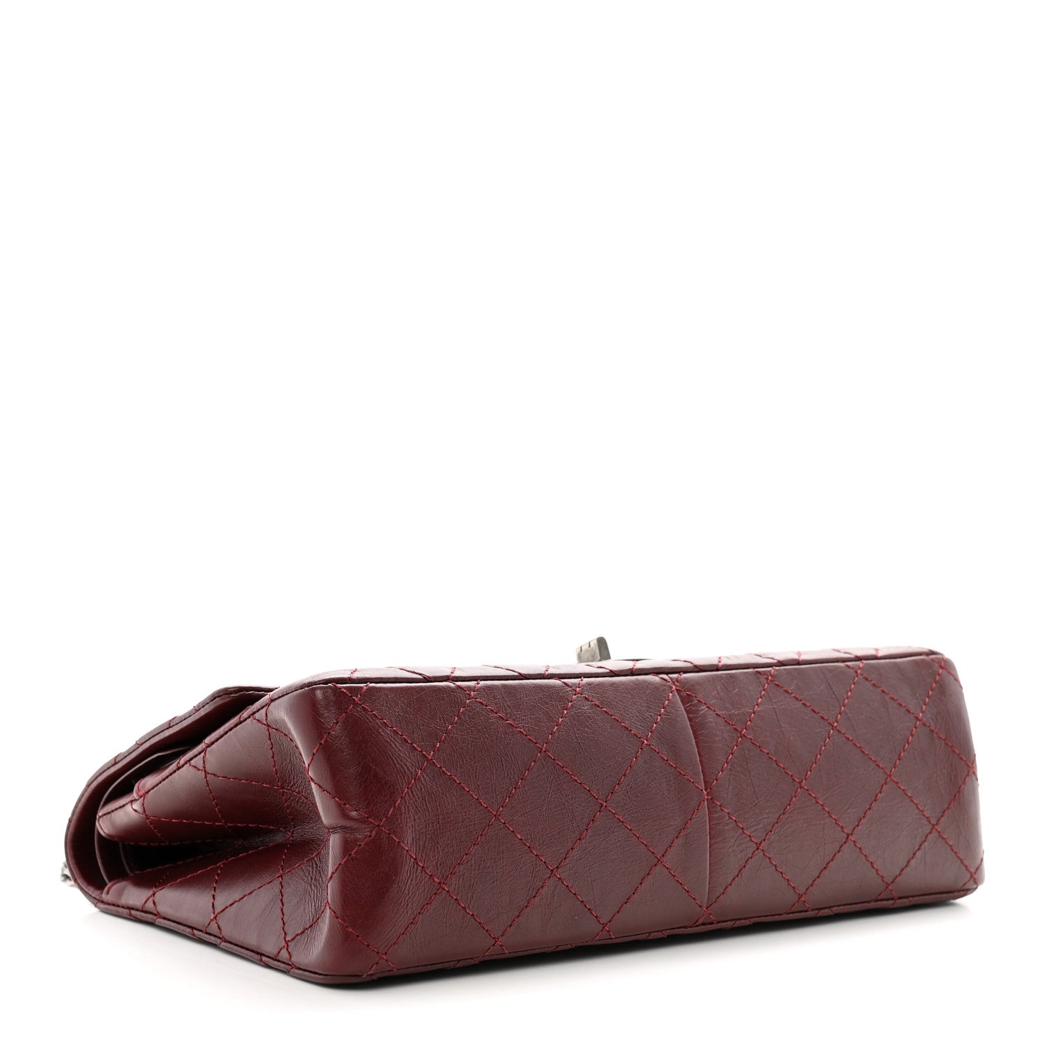 Chanel Aged Calfskin Quilted 2.55 Reissue 226 Flap Dark Burgundy 4 of 10