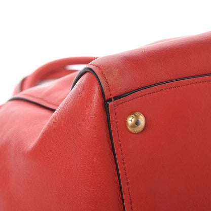Prada Glace Calfskin Twin Pocket Tote Fuoco 21 of 22