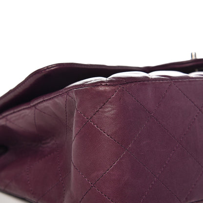 Chanel Lambskin Quilted Jumbo Single Flap Dark Violet 10 of 14