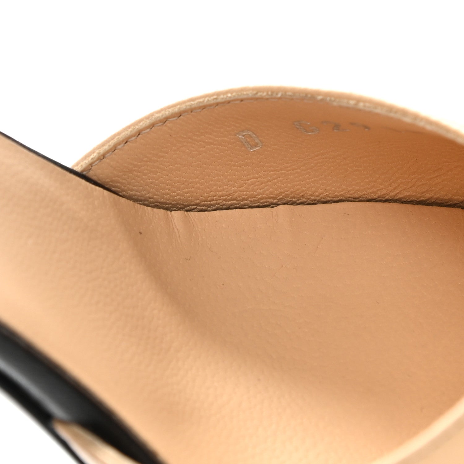 Chanel Lambskin Cap Toe CC Pumps 37 Beige Black 10 of 12