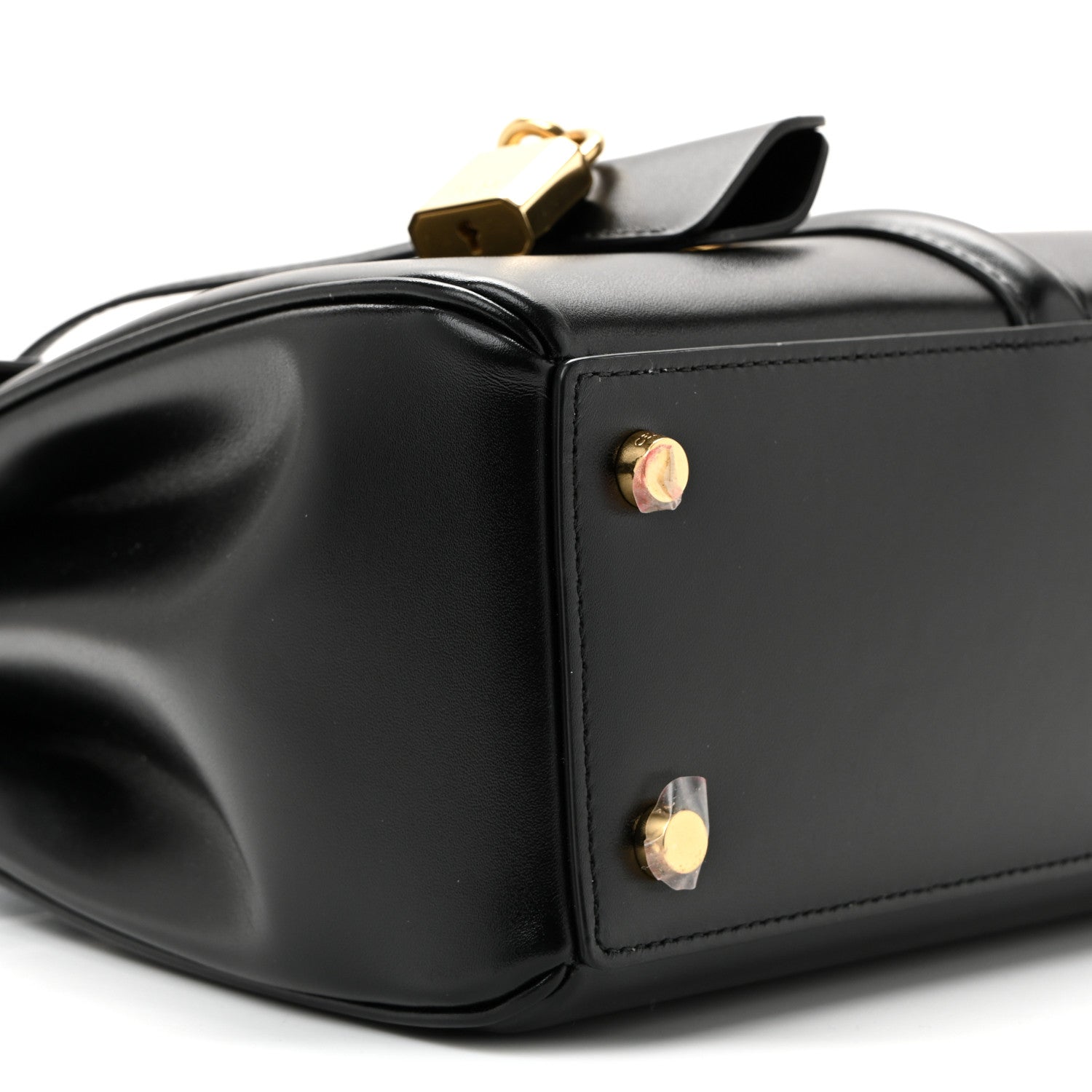 Celine Satinated Calfskin Small 16 Top Handle Bag Black 10 of 11