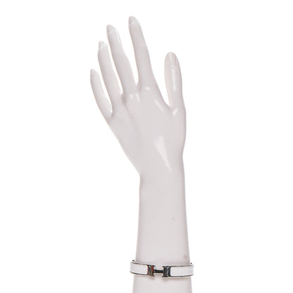 Hermes Enamel Narrow Clic Clac H Bracelet PM White 2 of 4