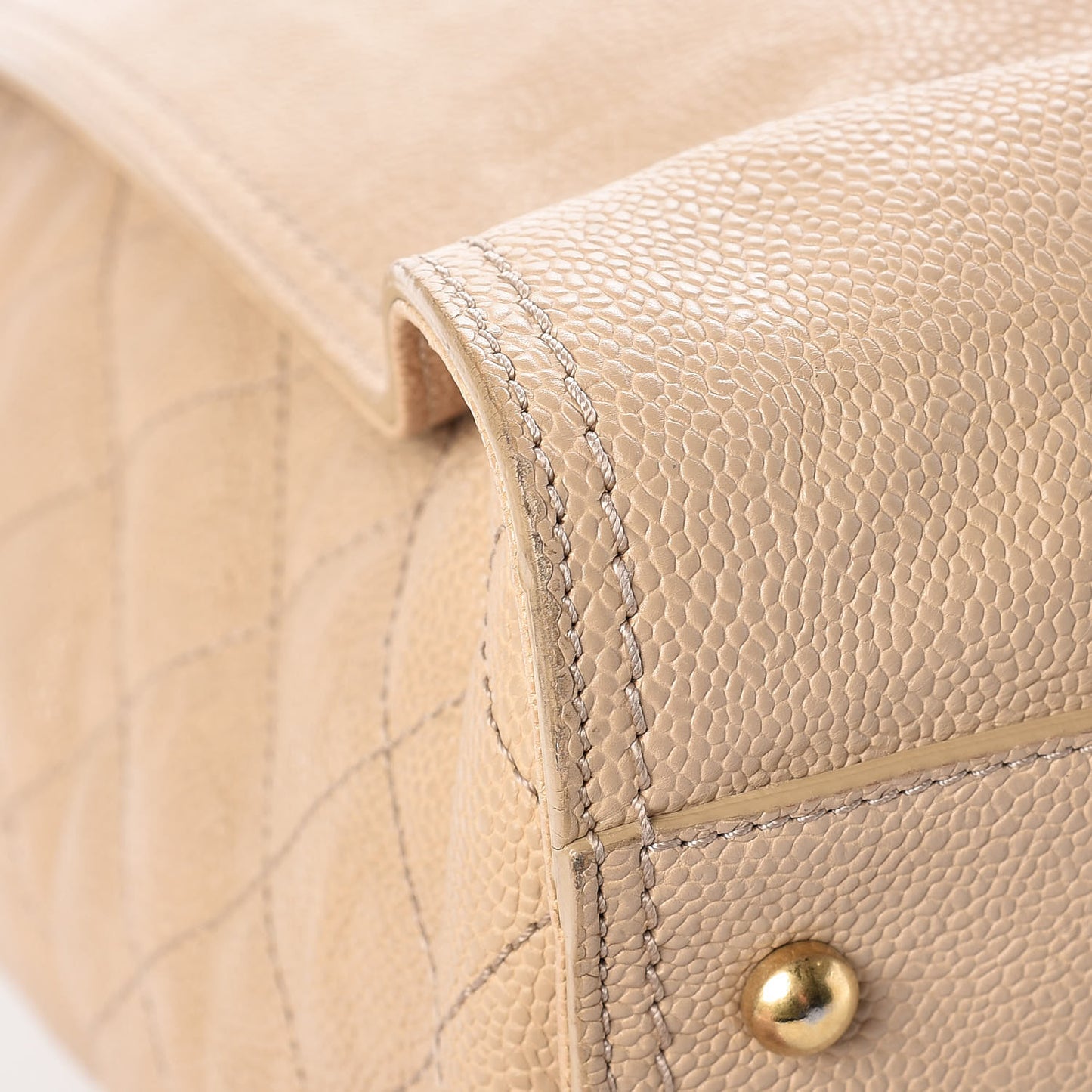 Caviar Large Edy Reissue Tote Beige