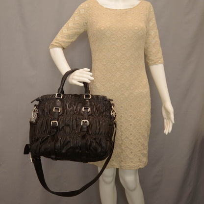 Prada Nappa Gaufre Tote Black 2 of 8