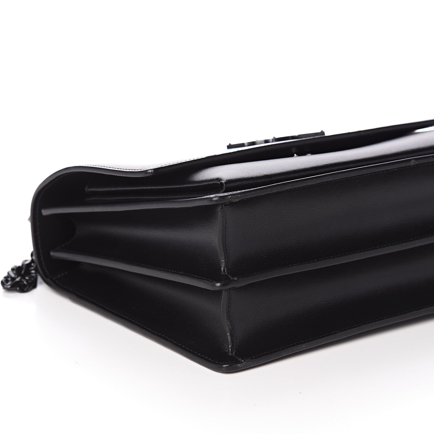 Saint Laurent Calfskin Large Monogram Sunset Black 8 of 9