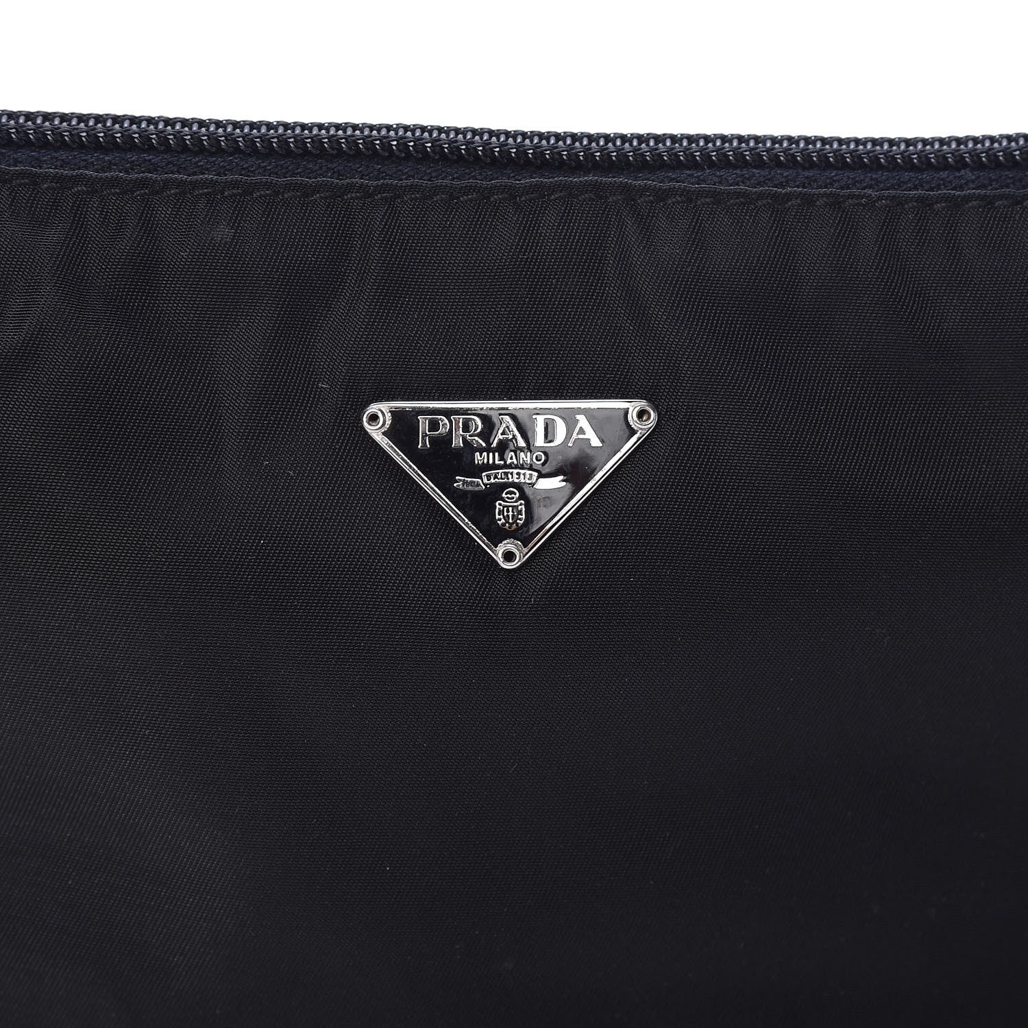 Prada Tessuto Nylon Pochette Bag Black 10 of 12