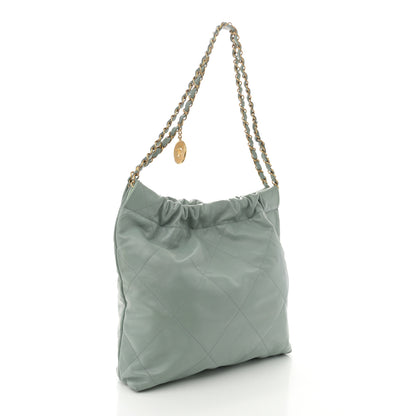 Chanel Shiny Calfskin Quilted Small Chanel 22 Grey 4 of 18
