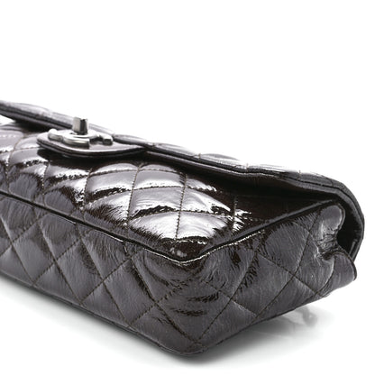 Chanel Crinkled Patent Quilted East West Flap Brown 12 of 12