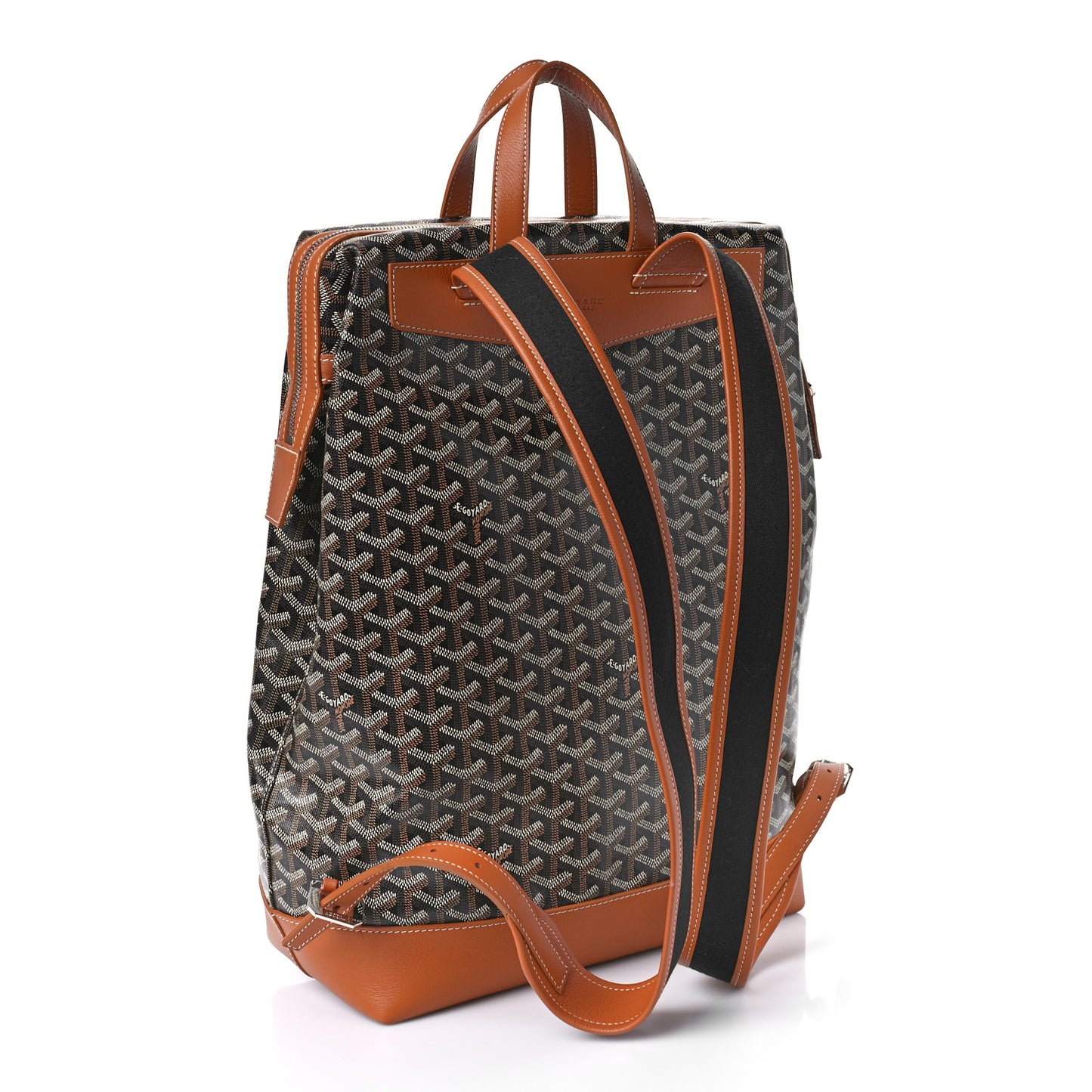 Goyardine Calfskin Cisalpin Backpack Black Gold