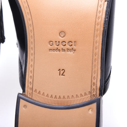 Gucci Goatskin Mens Horsebit Slippers 12 Black 11 of 12