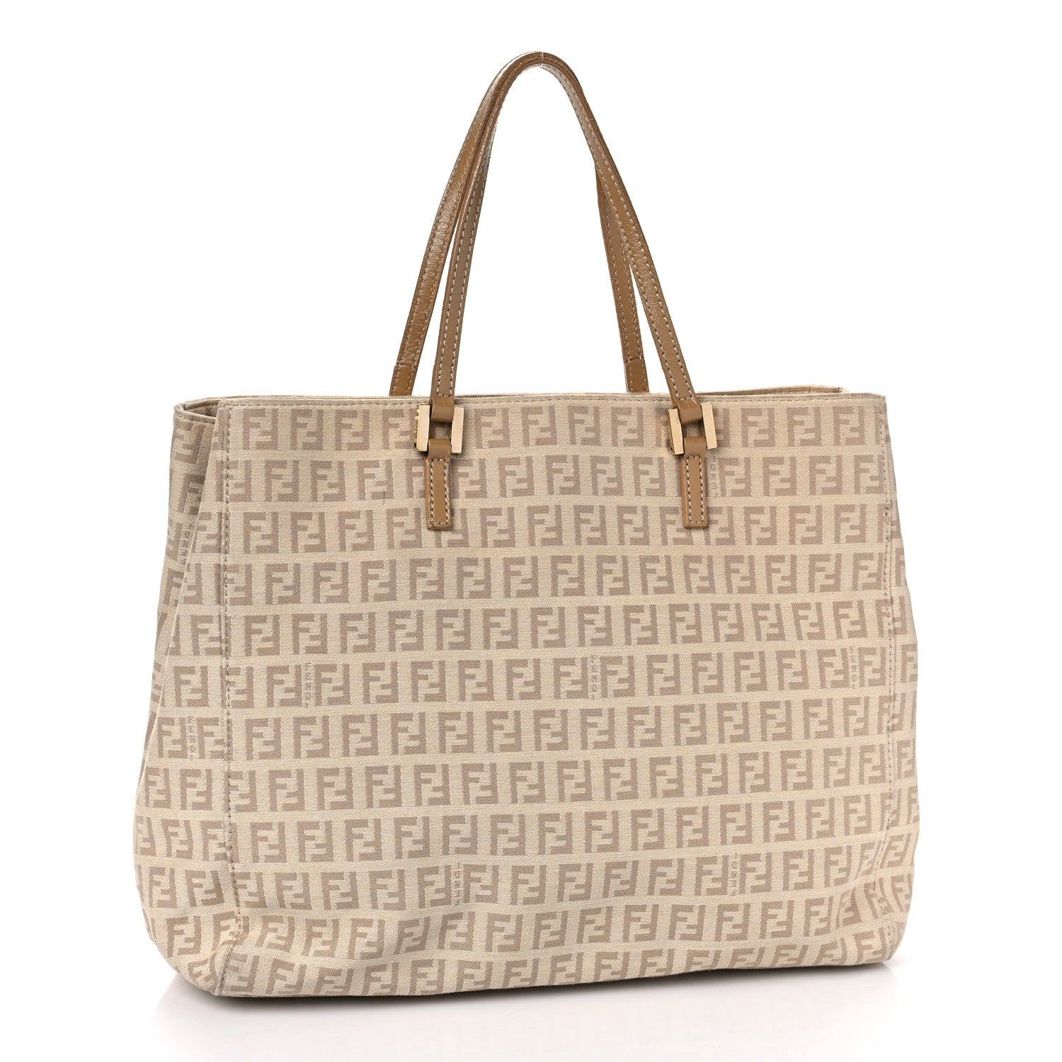 Fendi Zucchino Vitello Tote Beige Tortora 3 of 8