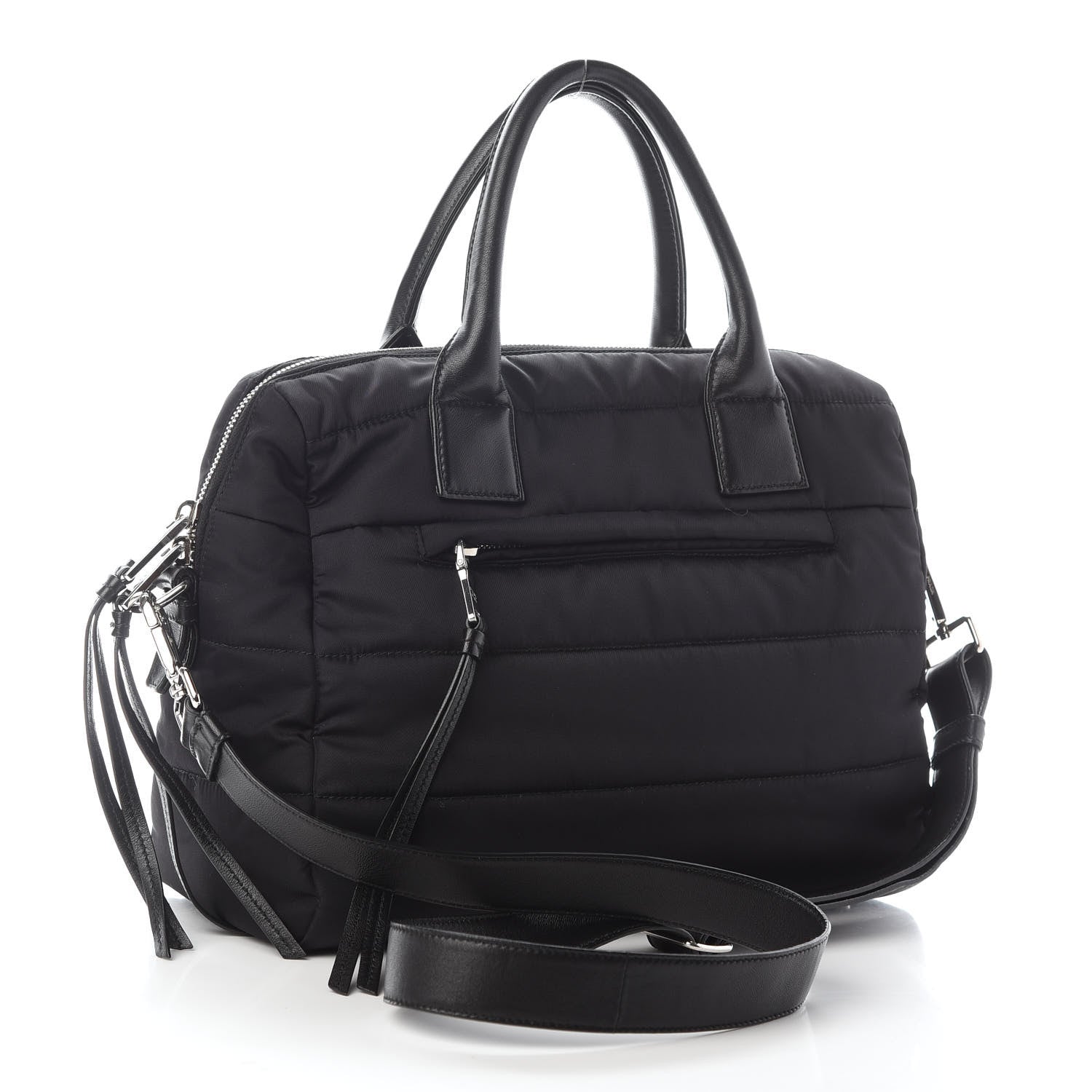 Prada Tessuto Nylon Bomber Tote Black 3 of 7
