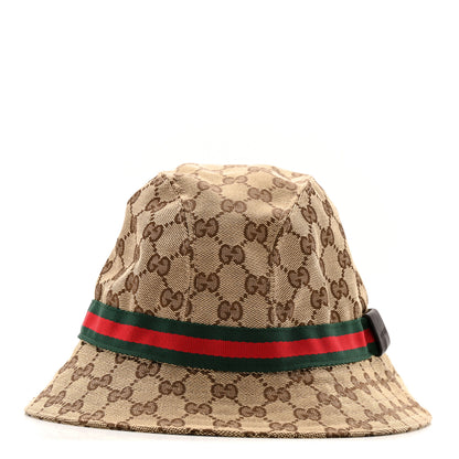 Gucci Monogram Web Bucket Hat XL Brown 3 of 9