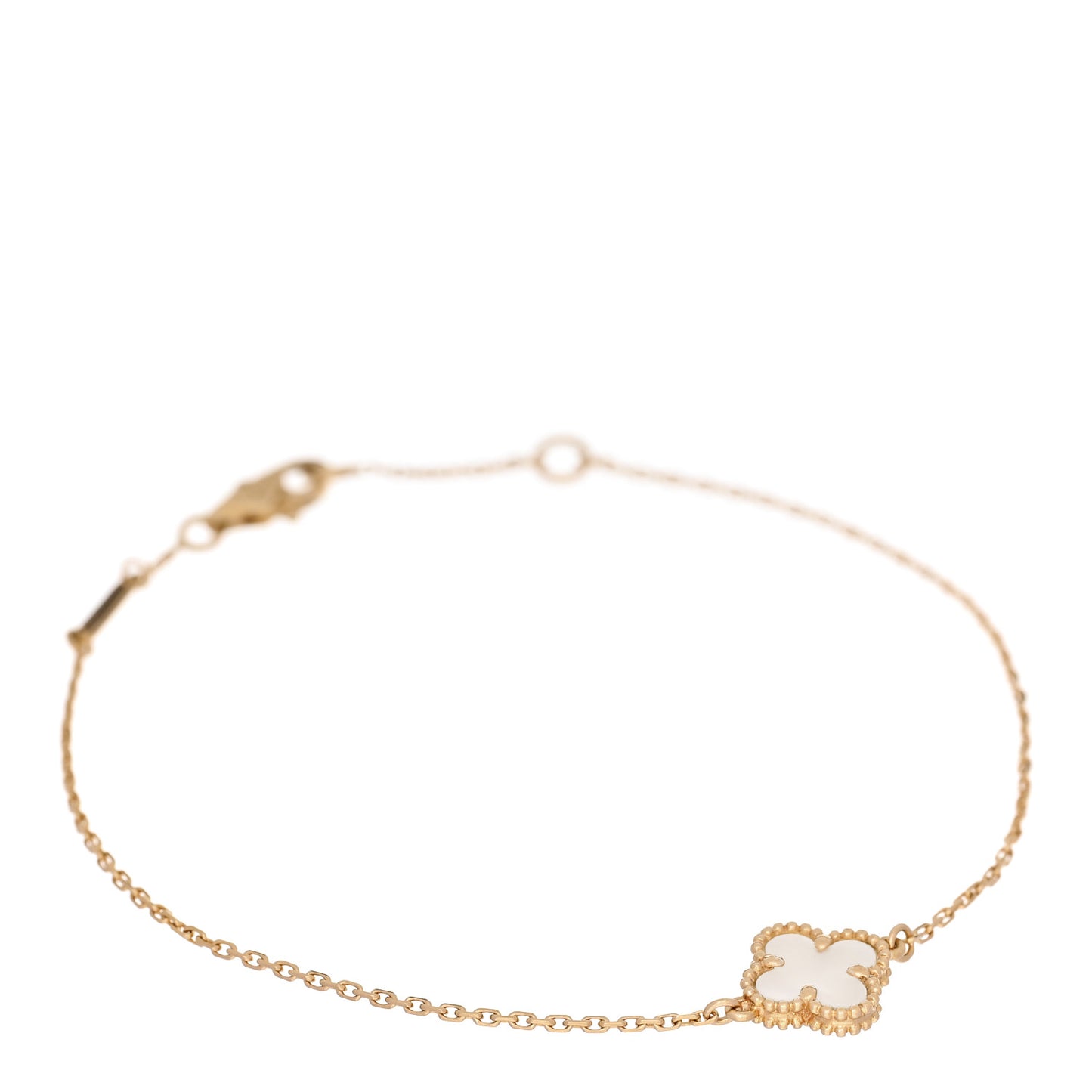 18K Yellow Gold Mother of Pearl Sweet Alhambra Bracelet