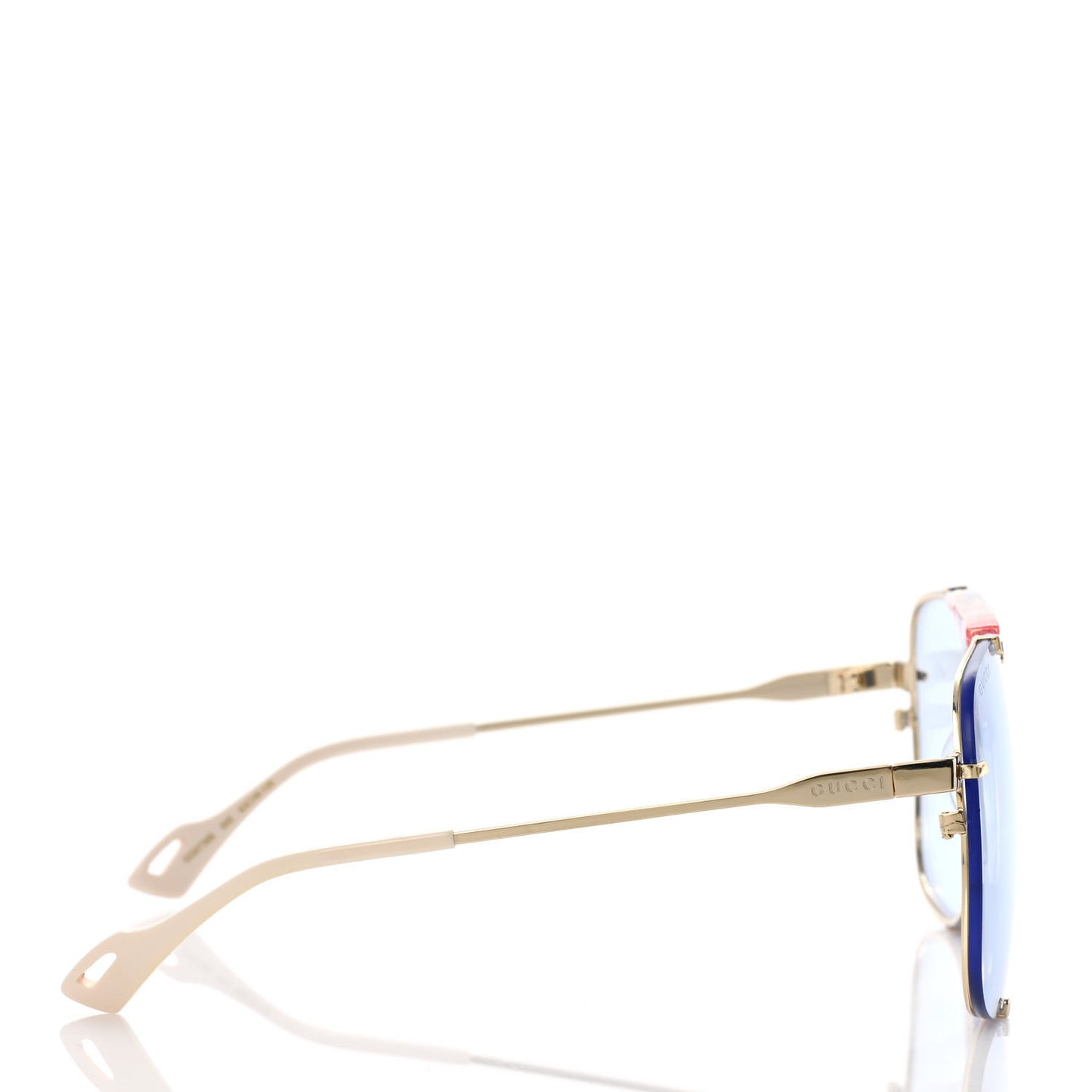 Metal Square Frame Sunglasses GG0739S Blue