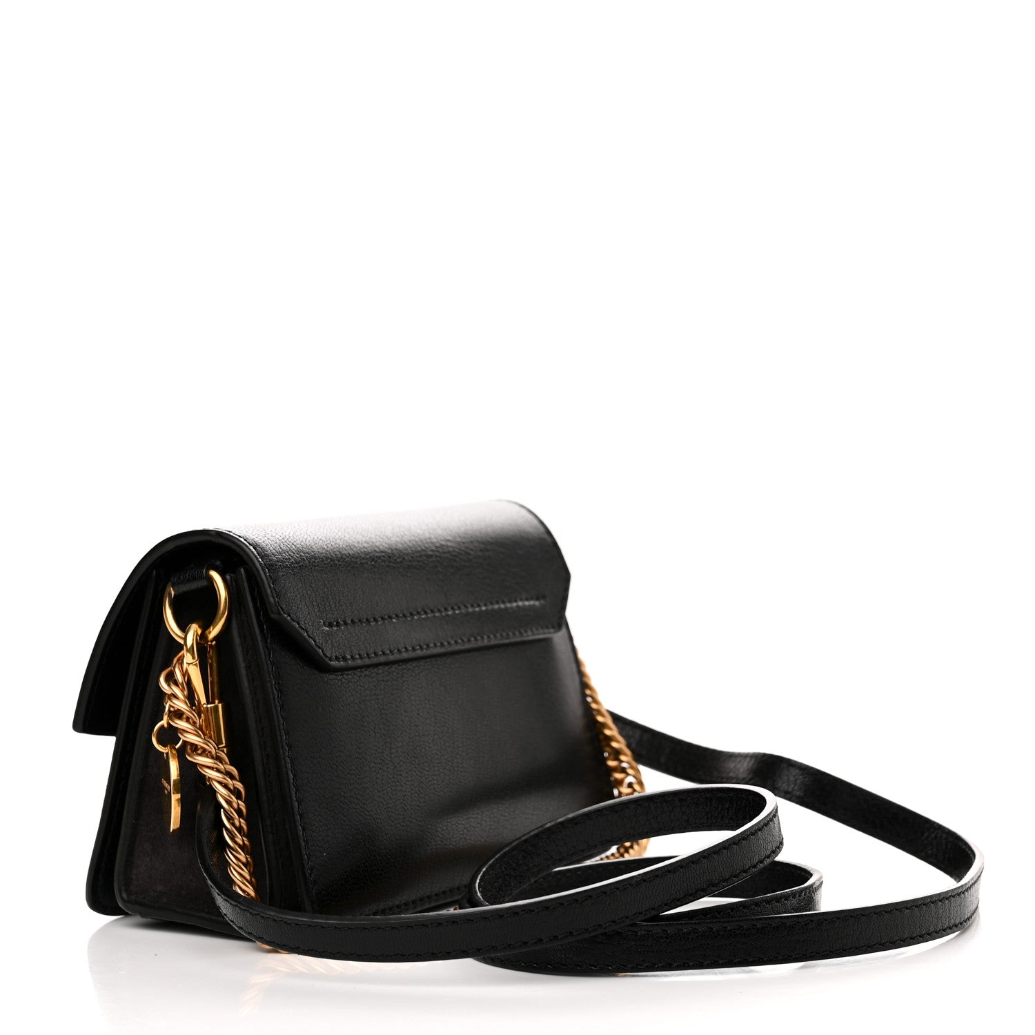 Givenchy Goatskin Suede Mini GV3 Shoulder Bag Black 3 of 9