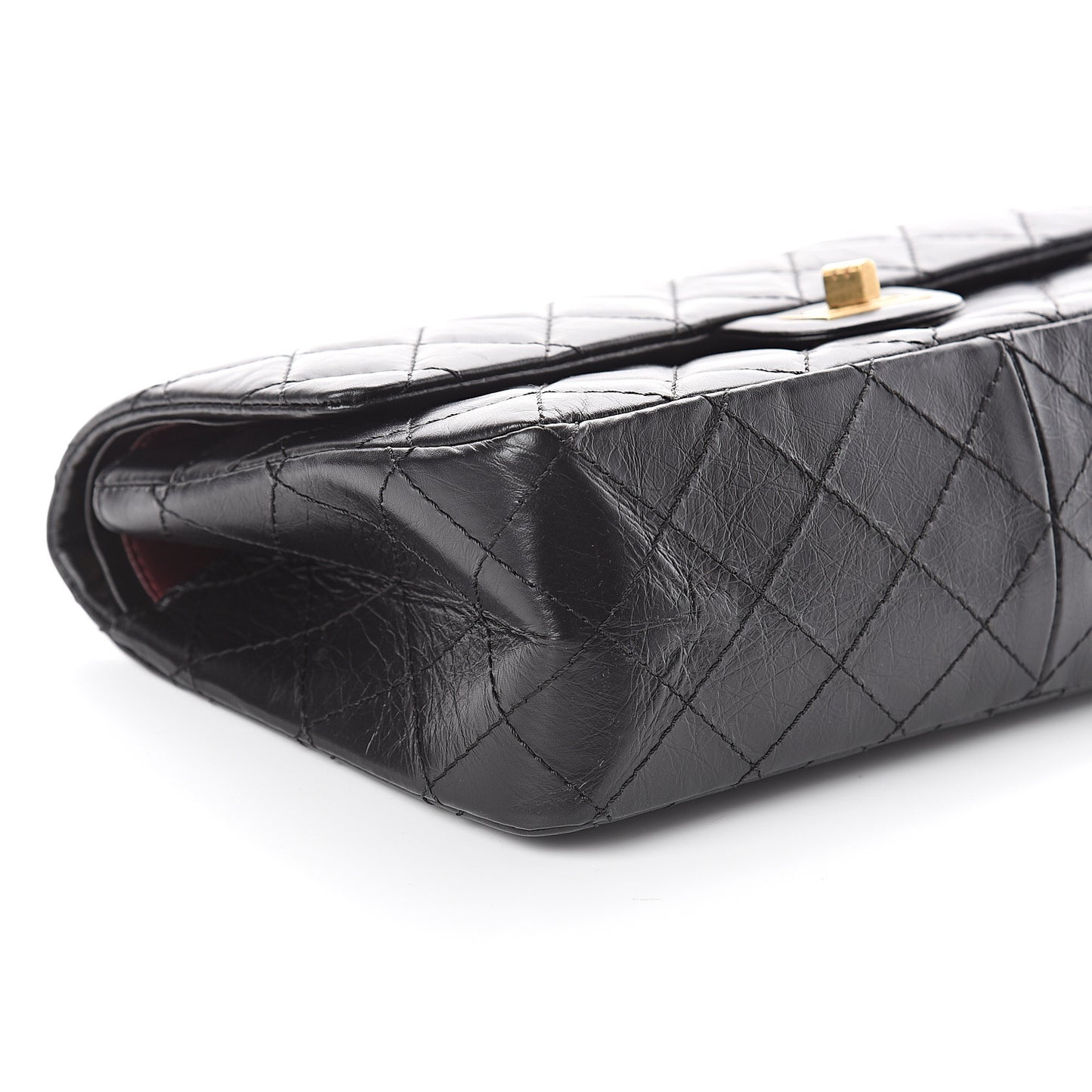 Aged Calfskin Quilted 2.55 Reissue 226 Flap Black
