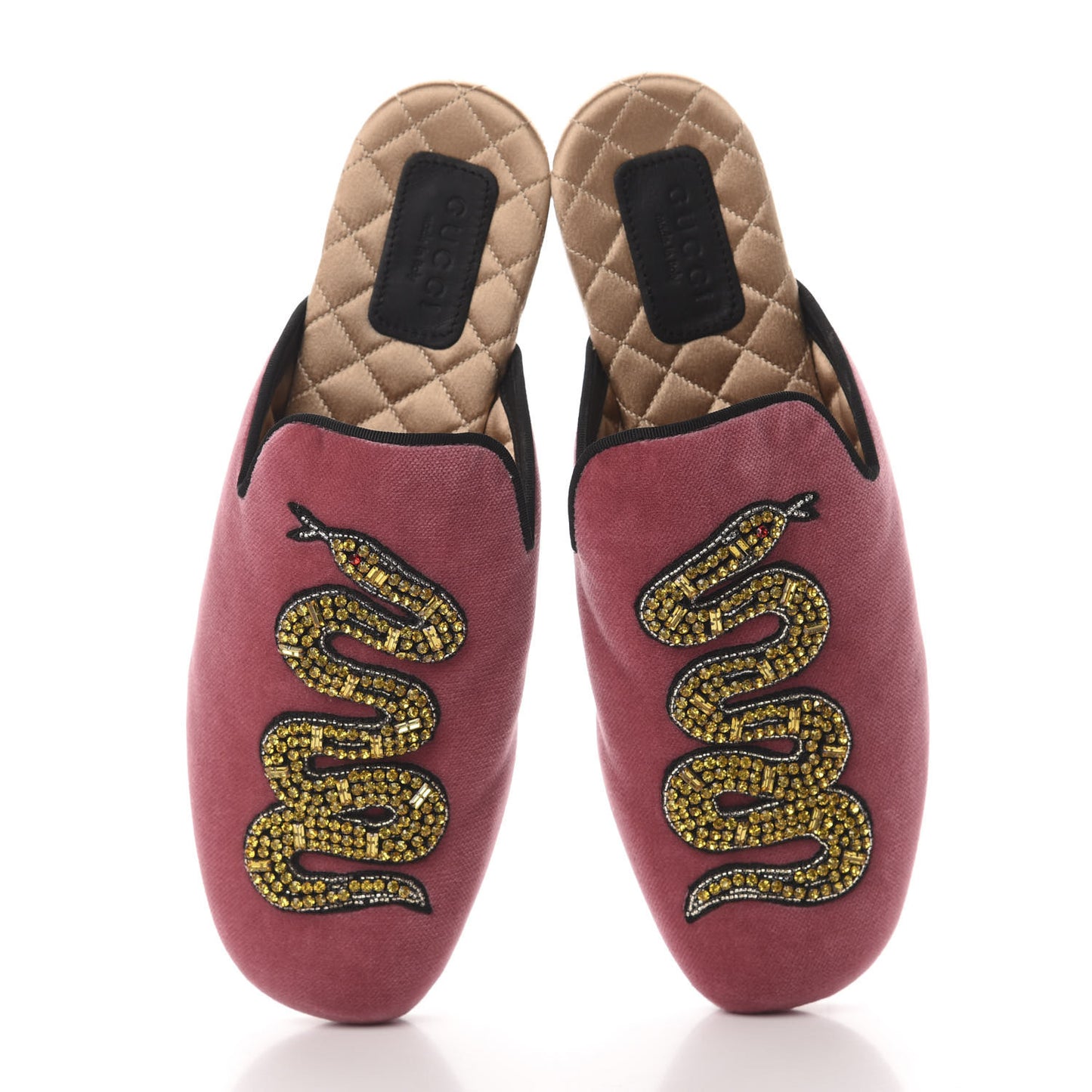 Velvet Crystal Snake Embroidered Womens Slippers 37 Tibet Red Black