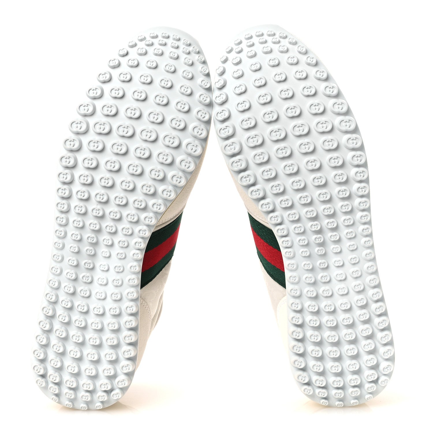 Gucci GG Suede Monogram Web Re-Motion Sneakers 37.5 White 7 of 11