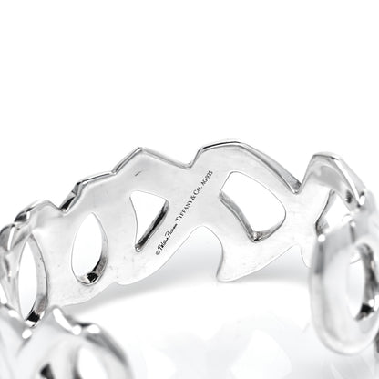 Tiffany Sterling Silver Paloma's Graffiti Love & Kisses Cuff Bracelet 8 of 10