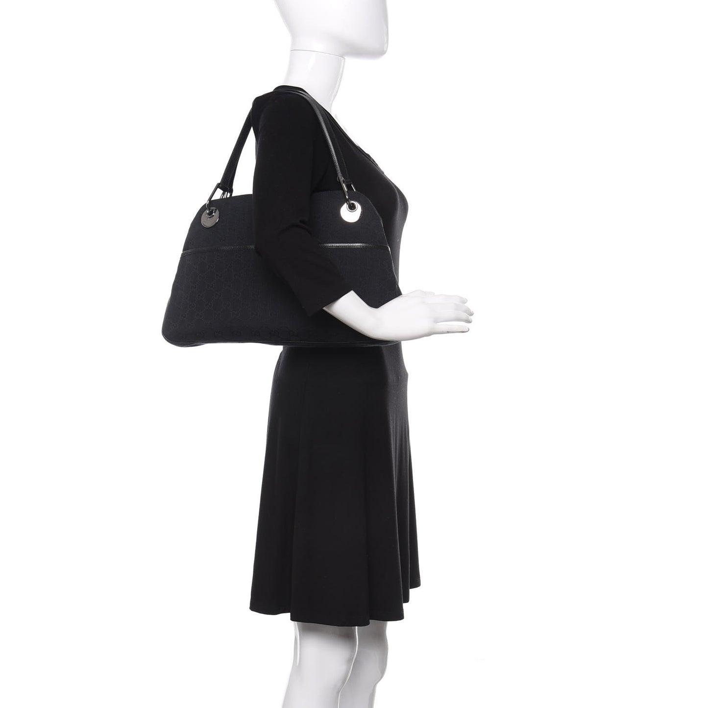 Monogram Medium Eclipse Shoulder Bag Black