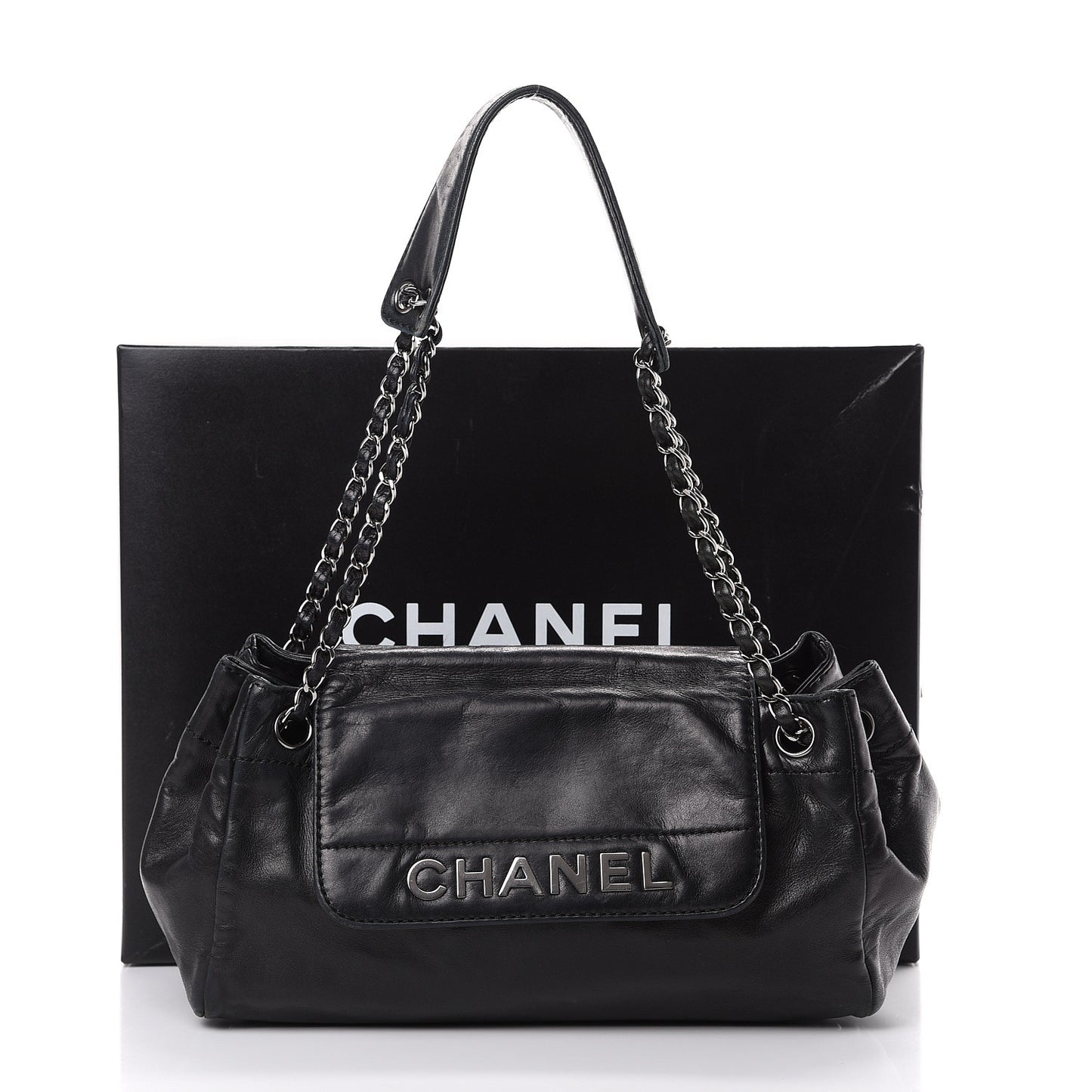 Lambskin Rock and Chic Shoulder Bag Black