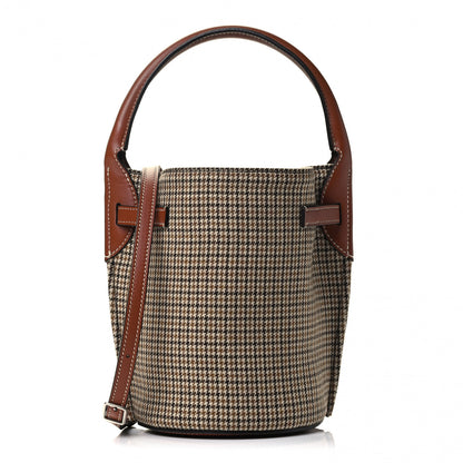 Celine Smooth Calfskin Tweed Nano Bucket Bag Tan 4 of 12