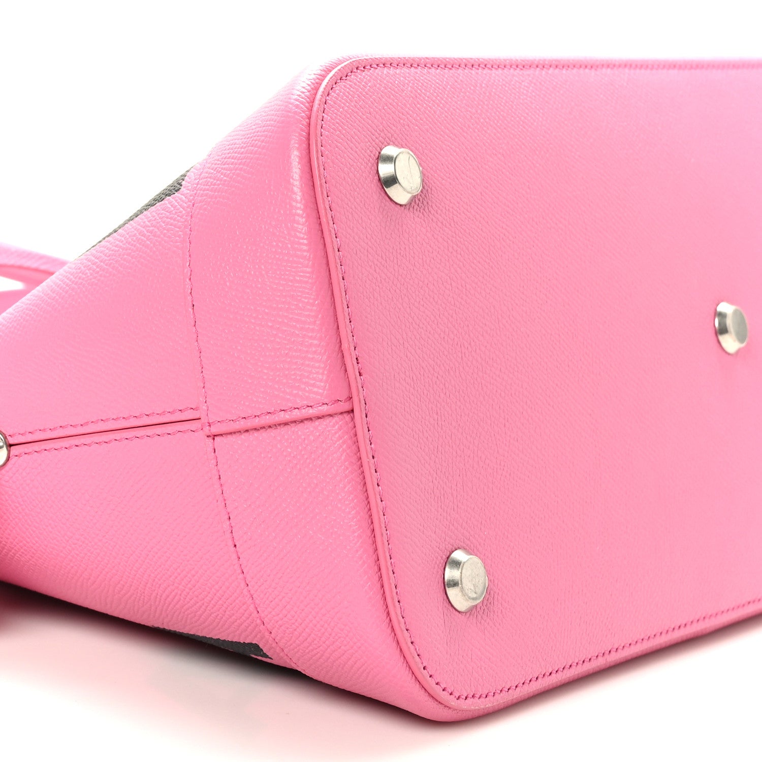 Balenciaga Signature Grained Calfskin Logo M Ville Top Handle Bag Rose Bubblegum Black 7 of 8