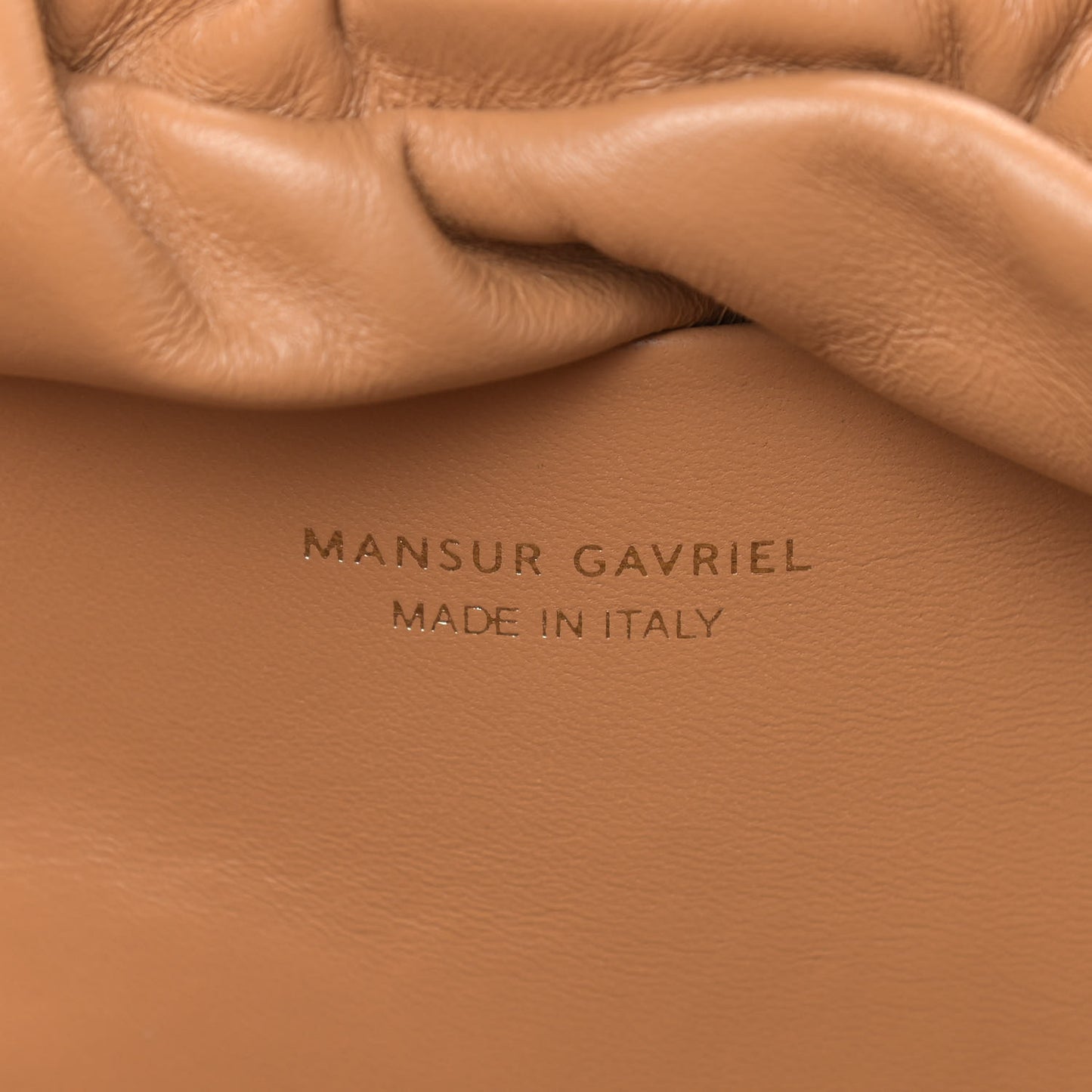 Lambskin Cloud Clutch Caramel
