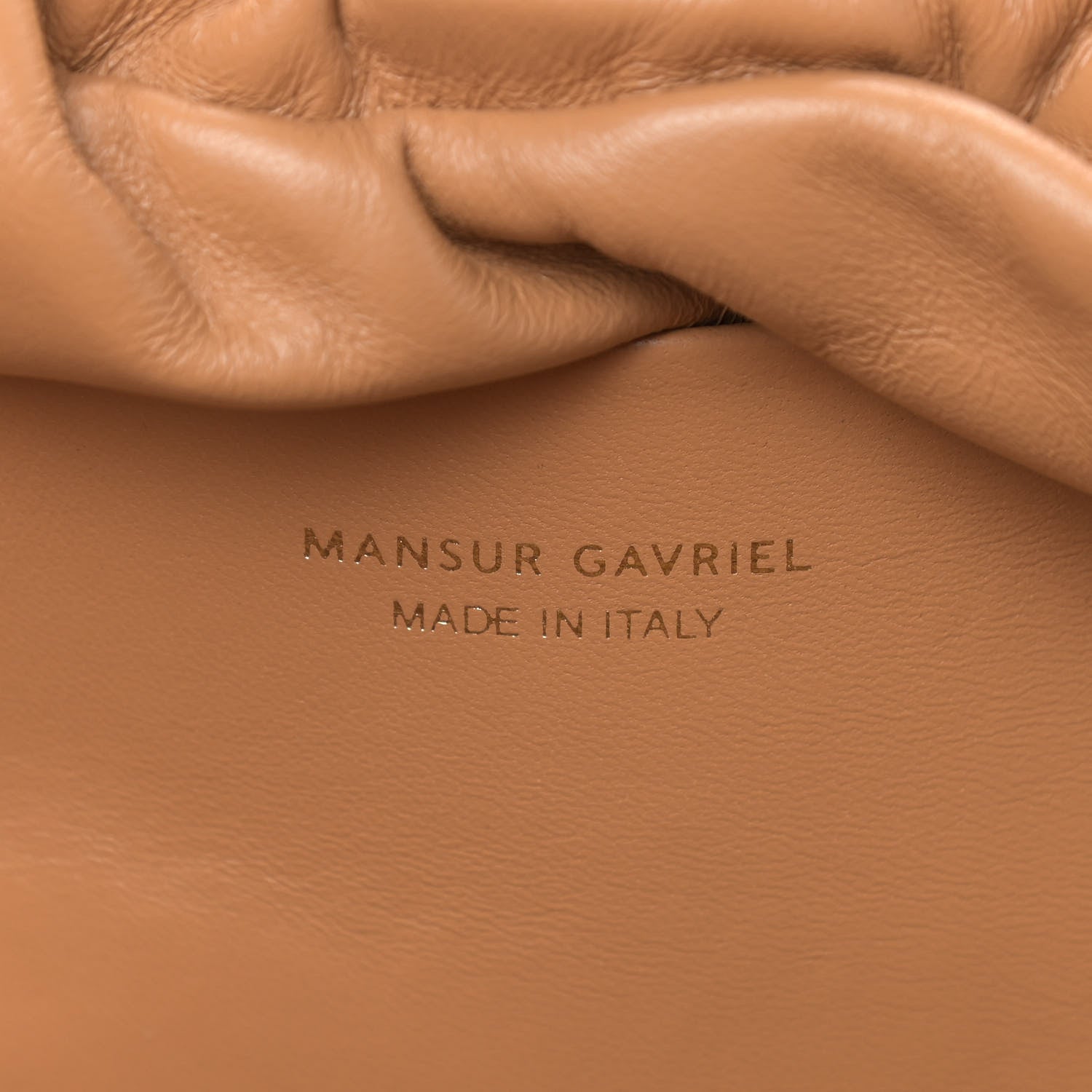 Mansur Gavriel Lambskin Cloud Clutch Caramel 6 of 8