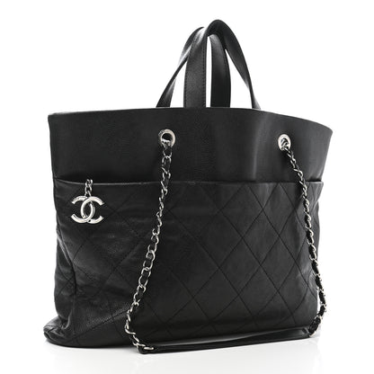 Chanel Caviar Quilted Large CC Tote Black 3 of 12