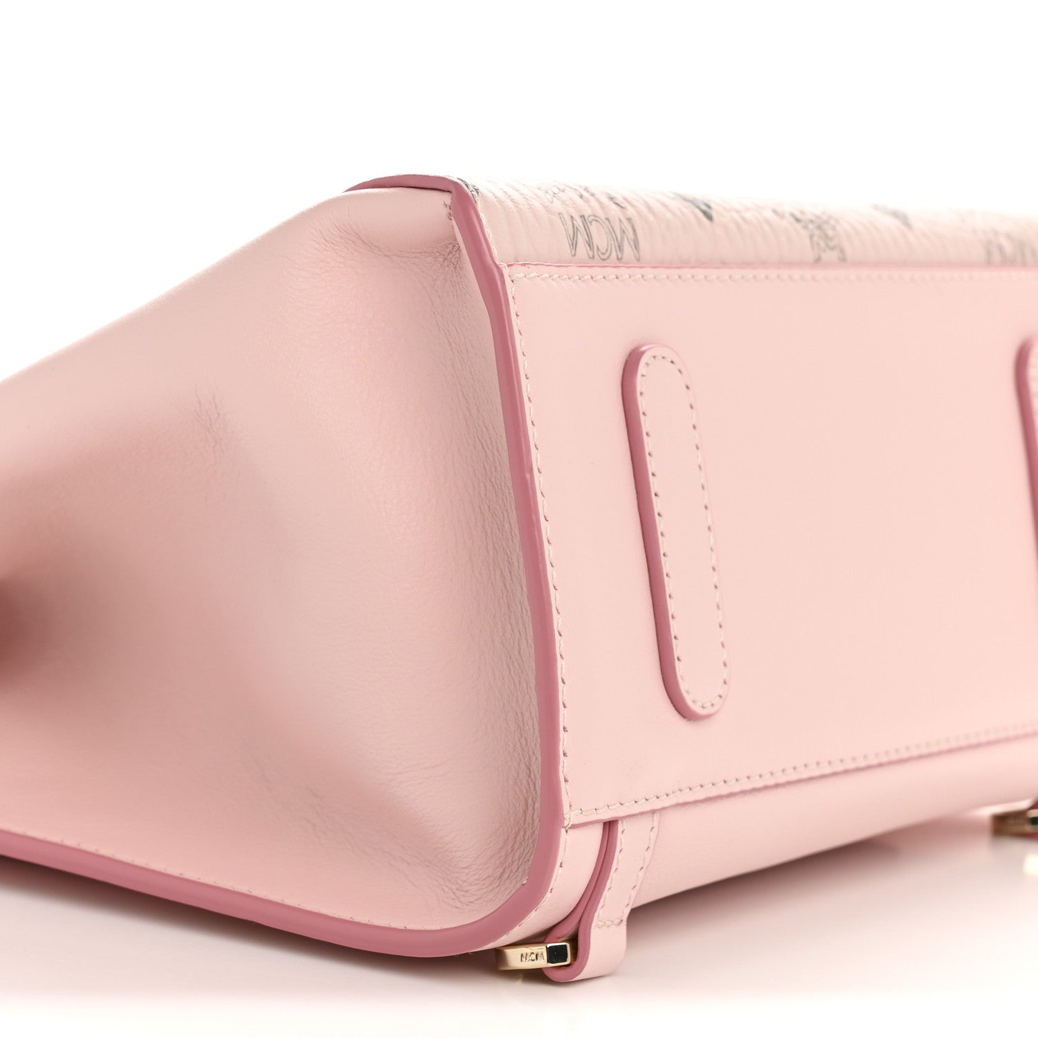 MCM Calfskin Essential Visetos Small Backpack Powder Pink 9 of 13