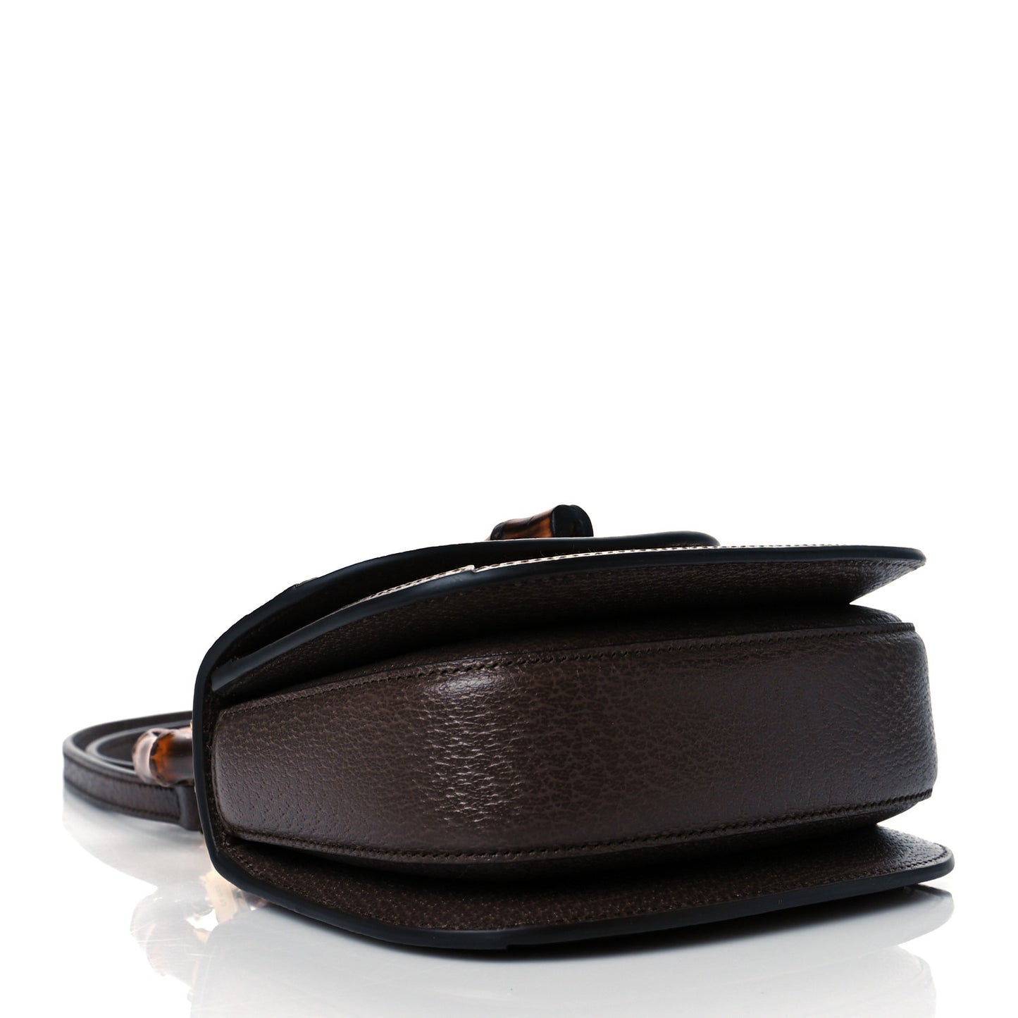 Monogram Jumbo GG Textured Dollar Calfskin Web Mini Bamboo 1947 Top Handle Bag Camel Ebony New Acero