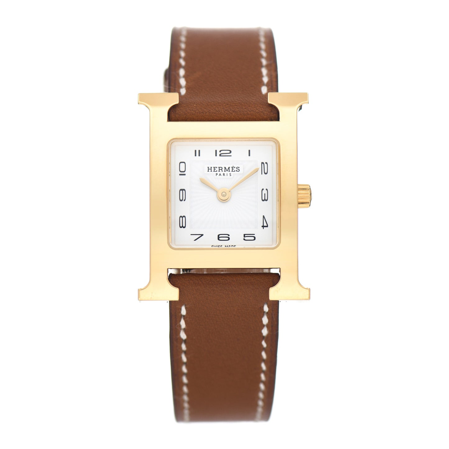 Stainless Steel Barenia 21mm Heure H Hour Quartz Watch Fauve