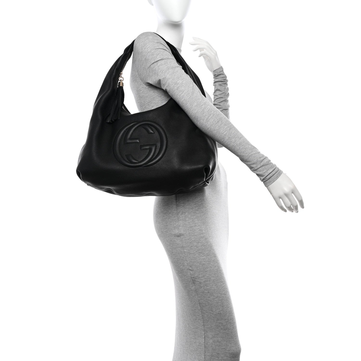Gucci Pebbled Calfskin Soho Hobo Black 2 of 10