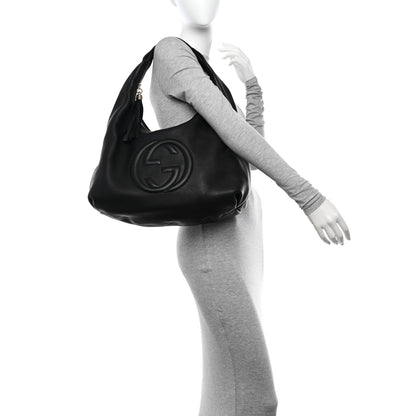 Gucci Pebbled Calfskin Soho Hobo Black 2 of 10