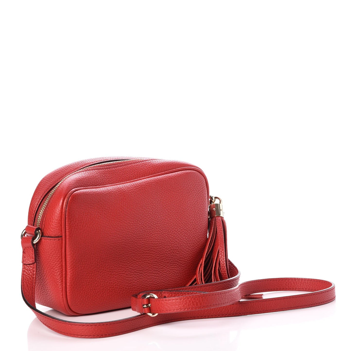 Pebbled Calfskin Small Soho Disco Bag Tabasco Red