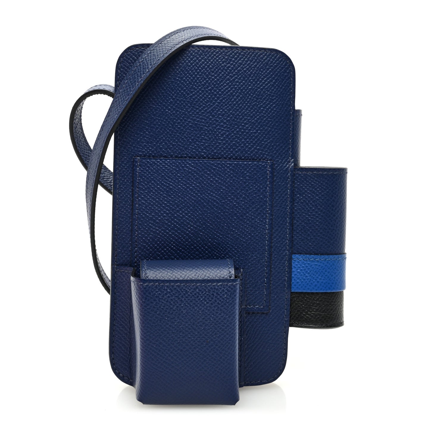Epsom Hermesway Phone Case Bleu Saphir Bleu France Black