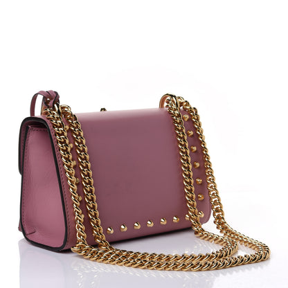 Gucci Calfskin Studded Small Padlock Shoulder Bag Carmine Rose 2 of 4