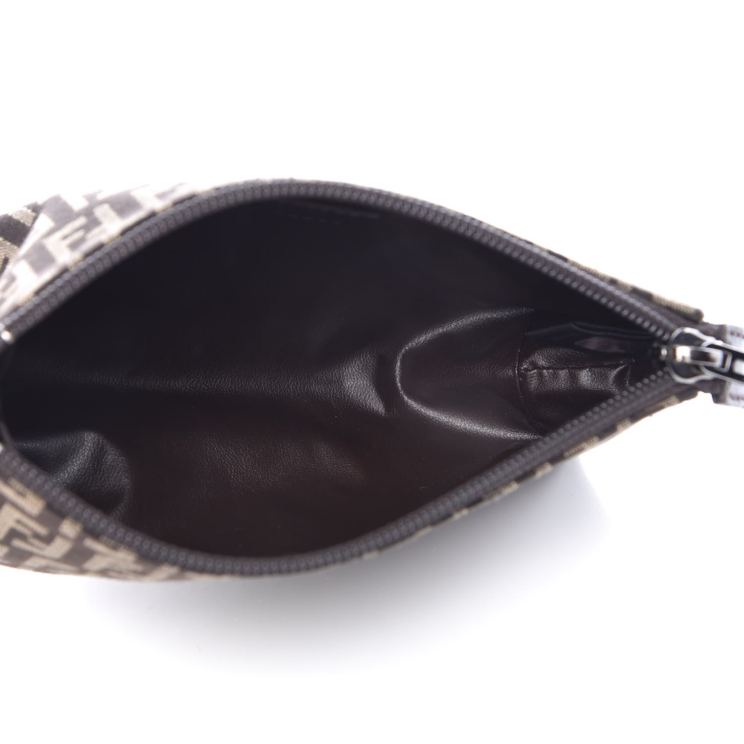 Fendi Zucchino Vitello Cosmetic Pouch Testa di Moro Beige 5 of 9