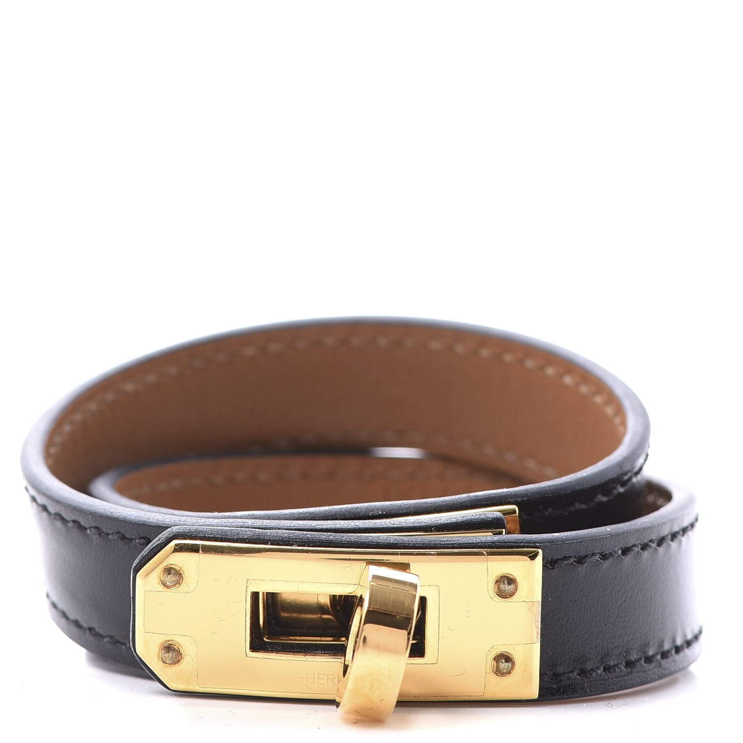 Hermes Box Kelly Double Tour Bracelet T1 Black 1 of 7