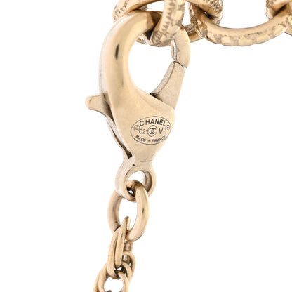 Chanel Pearl CC Round Pendant Necklace Gold 4 of 5