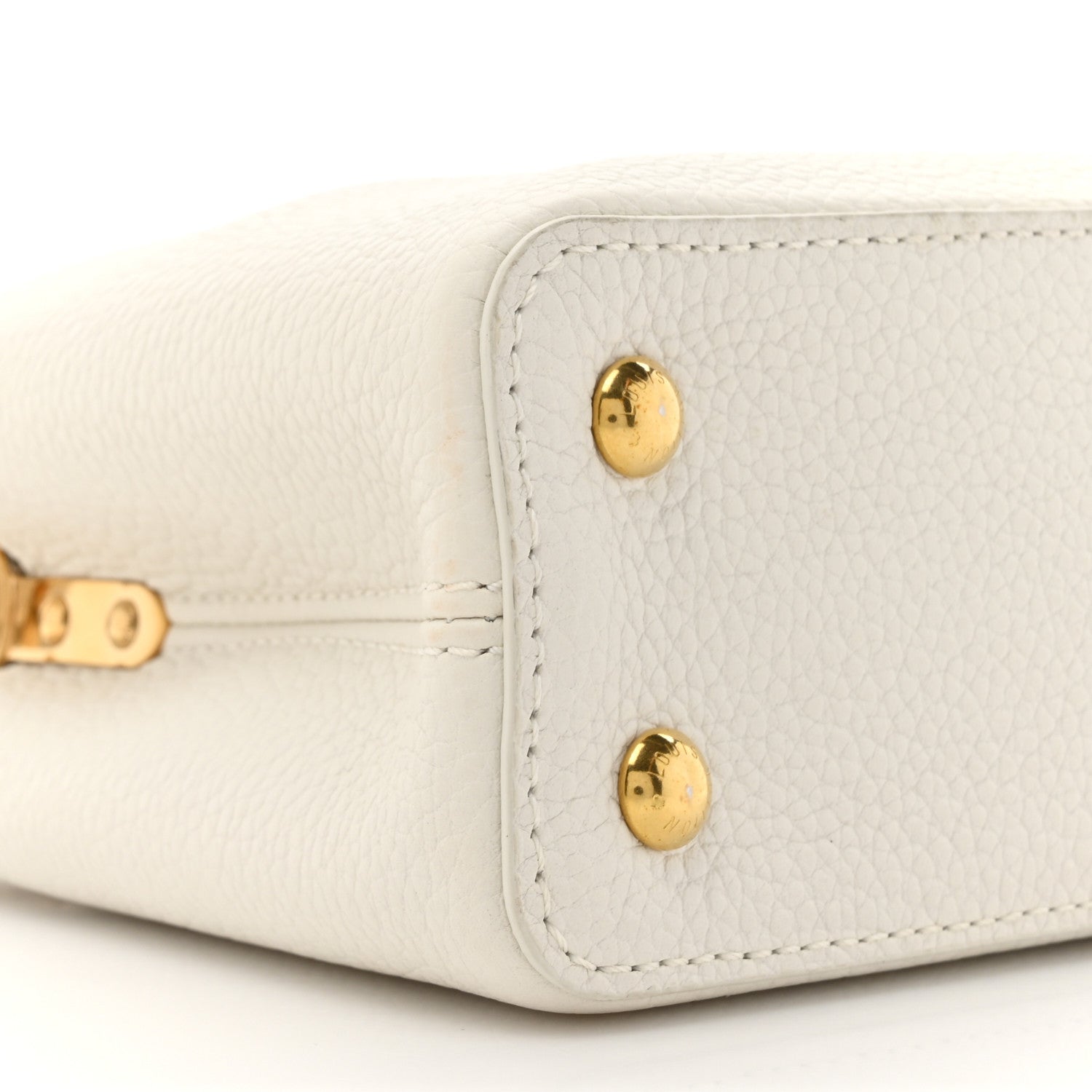 Louis Vuitton Taurillon Ayers Capucines Mini White Snow White 9 of 11