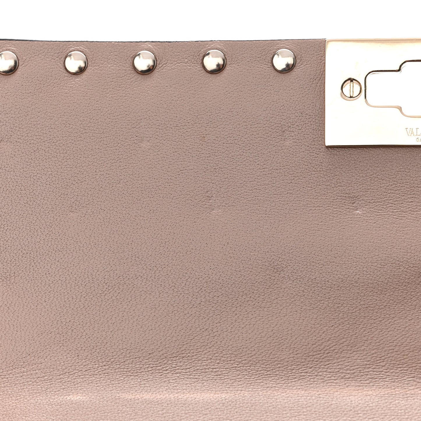 Lambskin Medium Rockstud Spike Shoulder Bag Poudre
